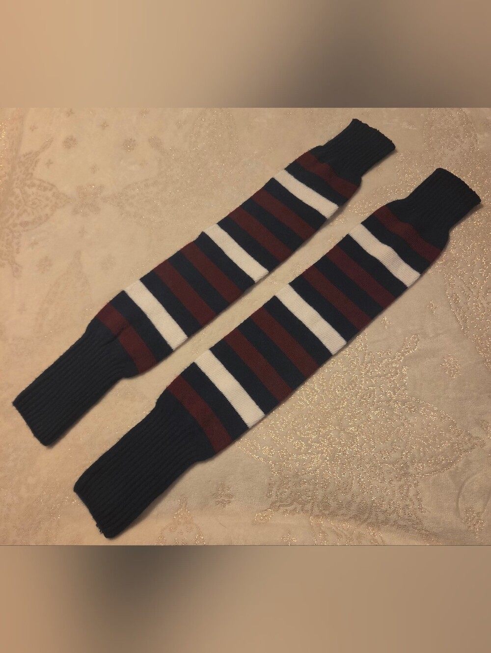 VTG 80s Striped Leg Warmers Red White & Blue